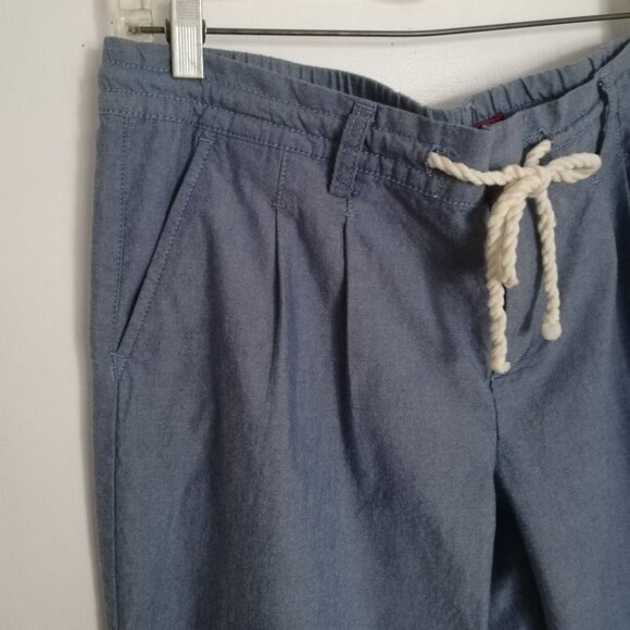 Tommy Hilfiger Pleaded Drawstring Light Denim Pants - Size 10 - Picture 1 of 9